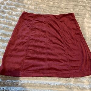 Alya Deep Red Mini Skirt